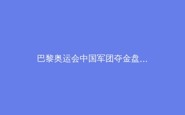 巴黎奥运会中国军团夺金盘点：惊喜与遗憾并存，展望洛杉矶 - 4